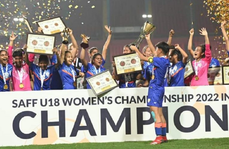 SAFF U-18 महिला फुटबॉल चैंपियनशिप में भारतीय टीम विजयी..